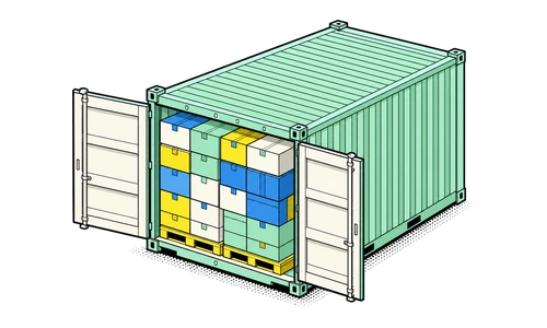 Full container load prepared for an RFQ